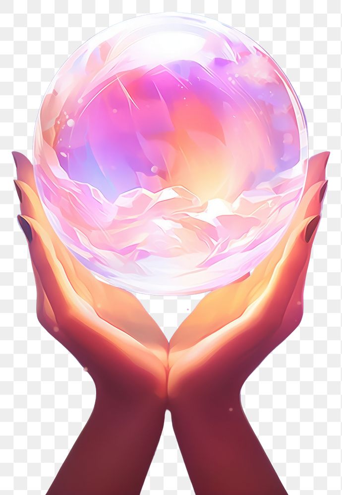 PNG  Crystal ball sphere adult art.