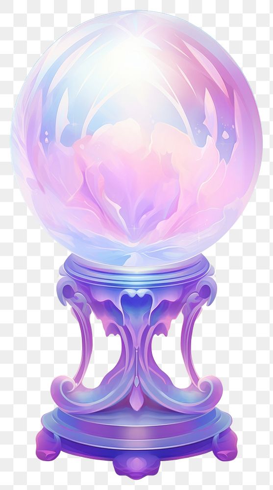 PNG  Crystal ball lighting purple art.