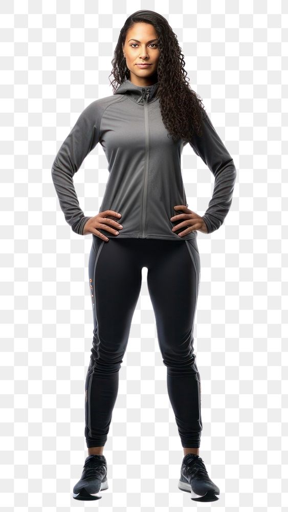 PNG African american woman standing sports sleeve. AI generated Image by rawpixel.