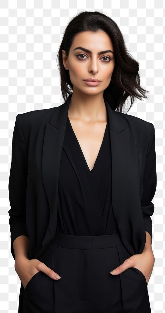 PNG Black casual suit mockup portrait fashion adult.