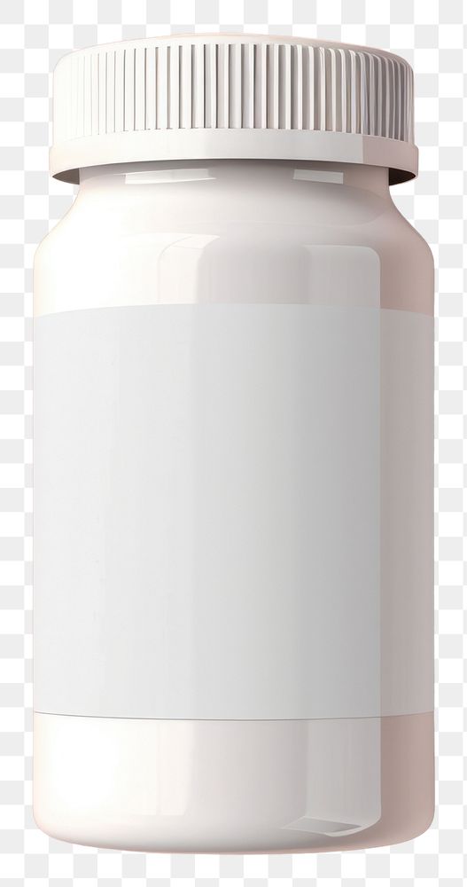 PNG Plastic pill bottle mockup jar medication container.