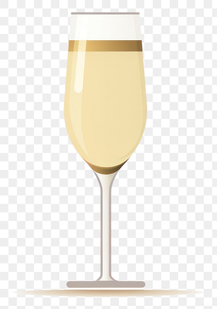 PNG  Champagne glass drink wine white background.