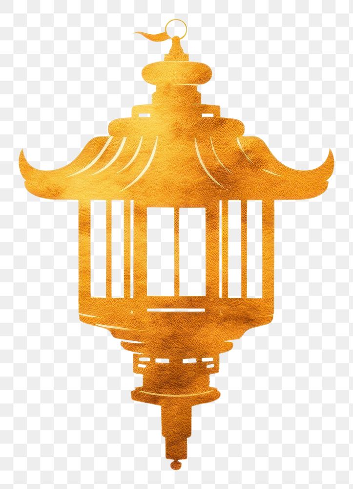 PNG  Chinese lamp gold architecture chandelier. AI generated Image by rawpixel.