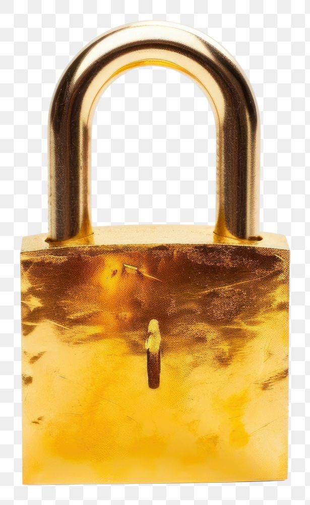 PNG  Lock gold protection security. AI generated Image by rawpixel.