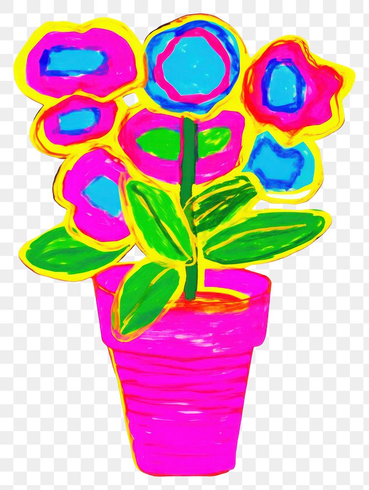 PNG Plant painting drawing flower. AI generated Image by rawpixel.