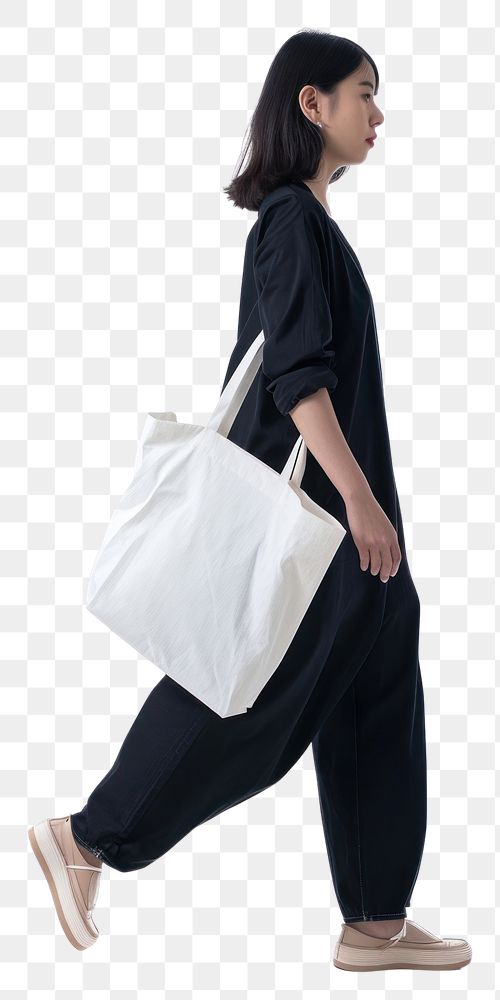 PNG Asia woman bag handbag walking