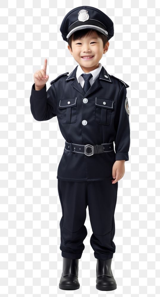 PNG Japanese kid police accessories costume child.