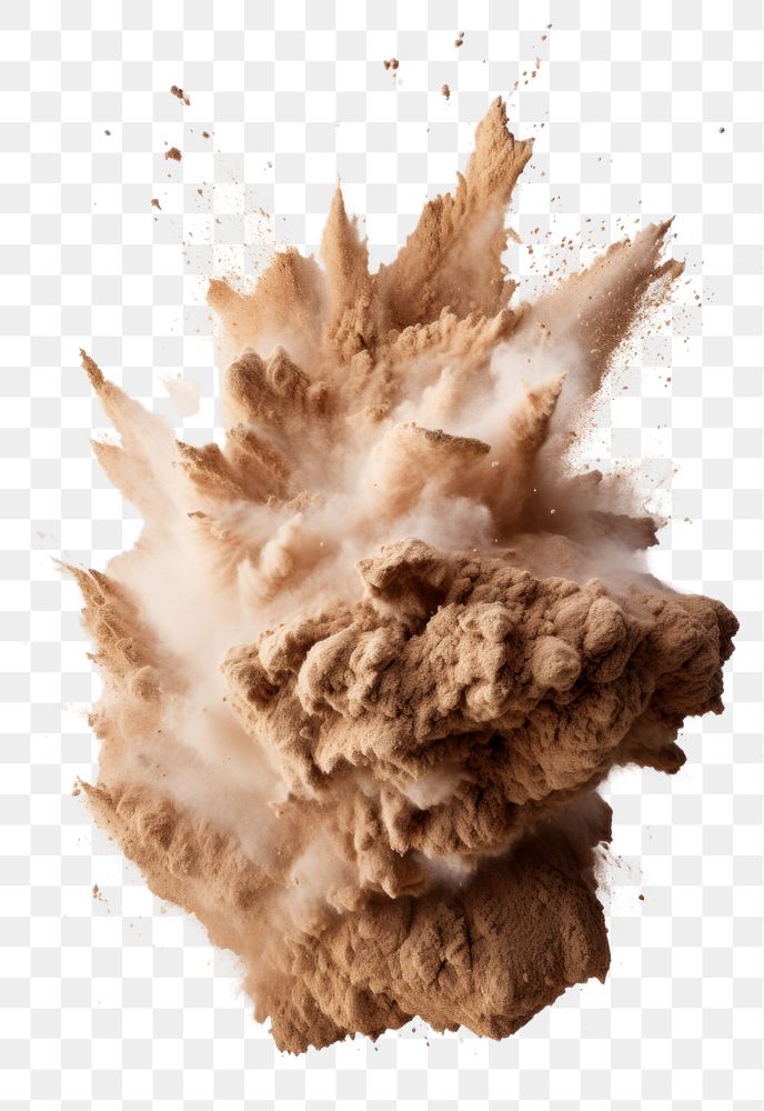 PNG  White background splattered chocolate exploding.