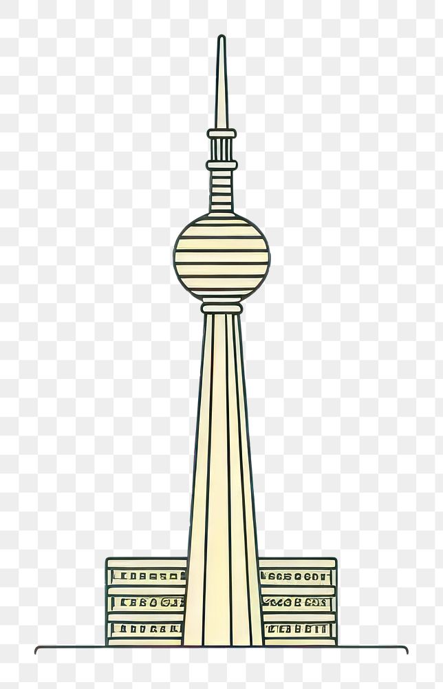 PNG Berlin tower architecture building spire. AI generated Image by rawpixel.