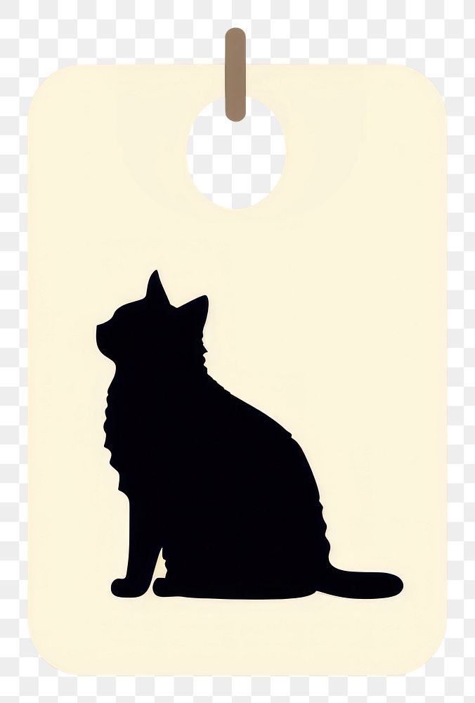 PNG Silhouette of cat animal mammal pet. AI generated Image by rawpixel.