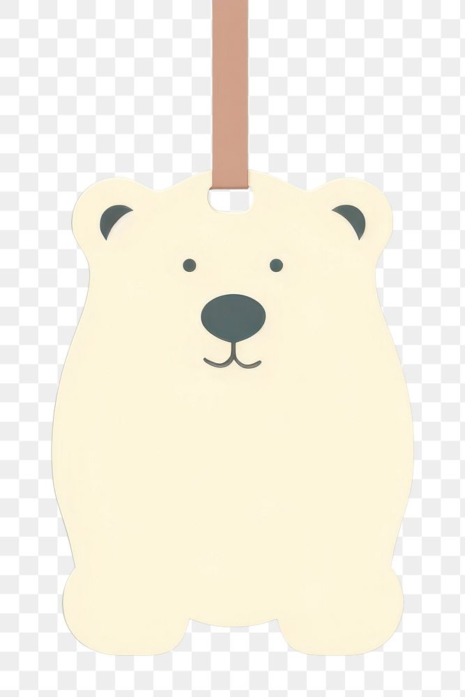 PNG Price tag paper label bear shape mammal animal representation. AI generated Image by rawpixel.