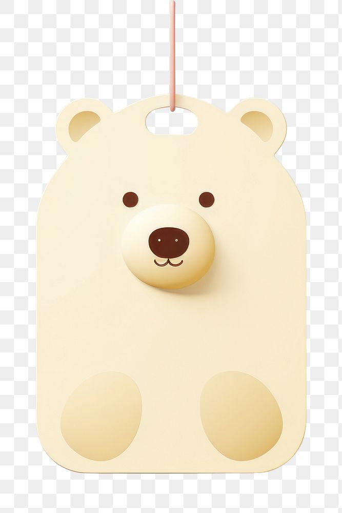 PNG Price tag paper label bear shape anthropomorphic representation celebration. AI generated Image by rawpixel.