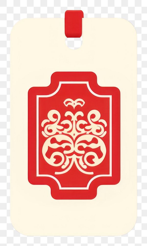 PNG Chinese shape label red decoration. AI generated Image by rawpixel.