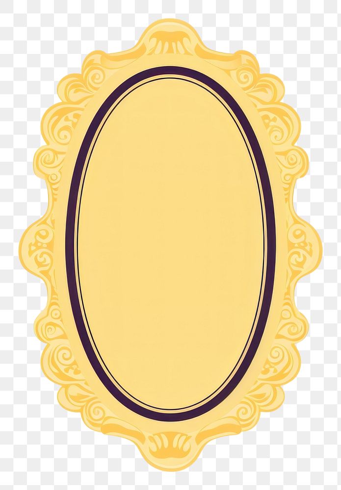 PNG Vintage oval yellow copy space pattern. AI generated Image by rawpixel.