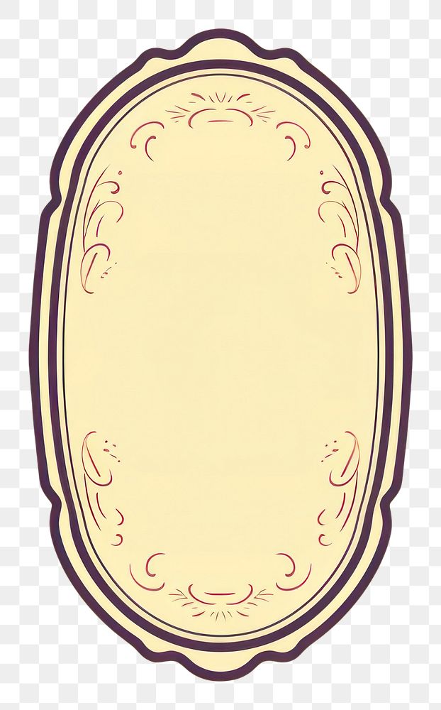 PNG Vintage oval yellow copy space pattern. 