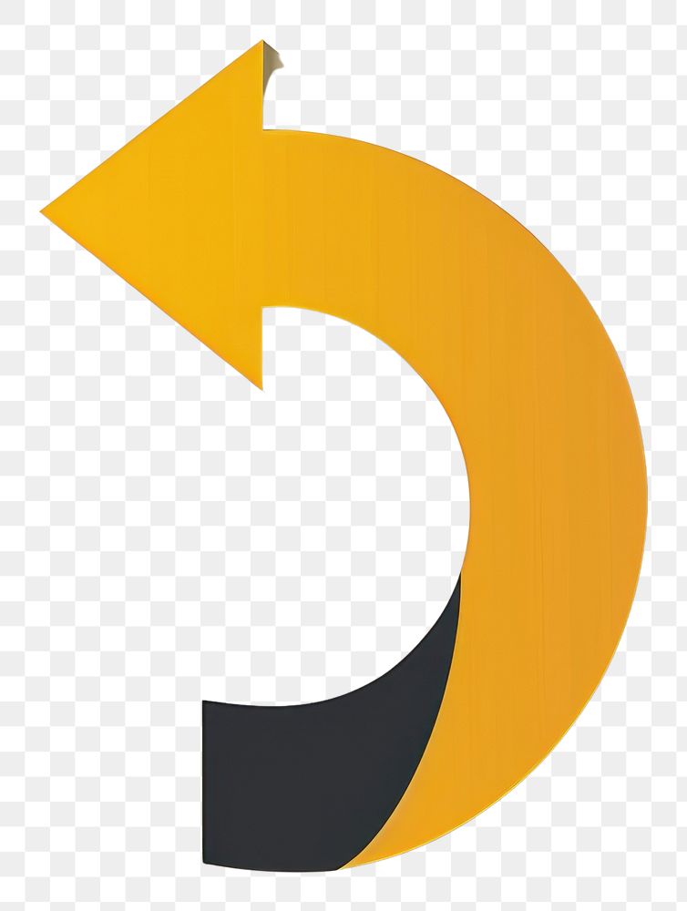 PNG  Bold curve symbol number yellow. AI generated Image by rawpixel.