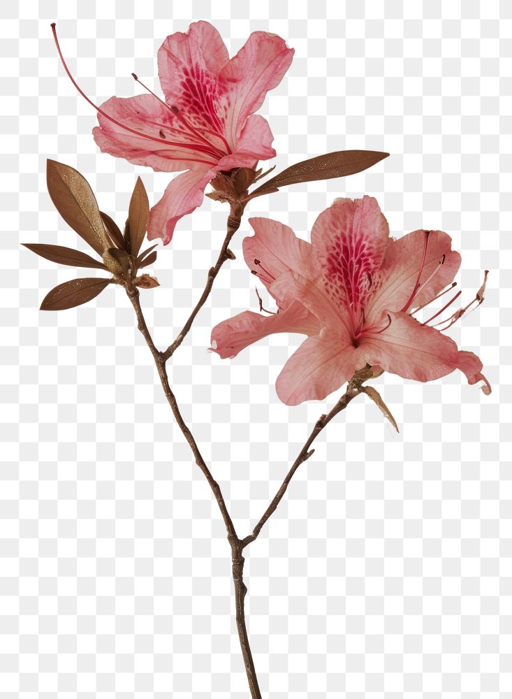 PNG Real Pressed a Azalea flower blossom petal.