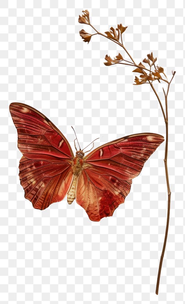 PNG Real Pressed a Butterfly butterfly animal insect.