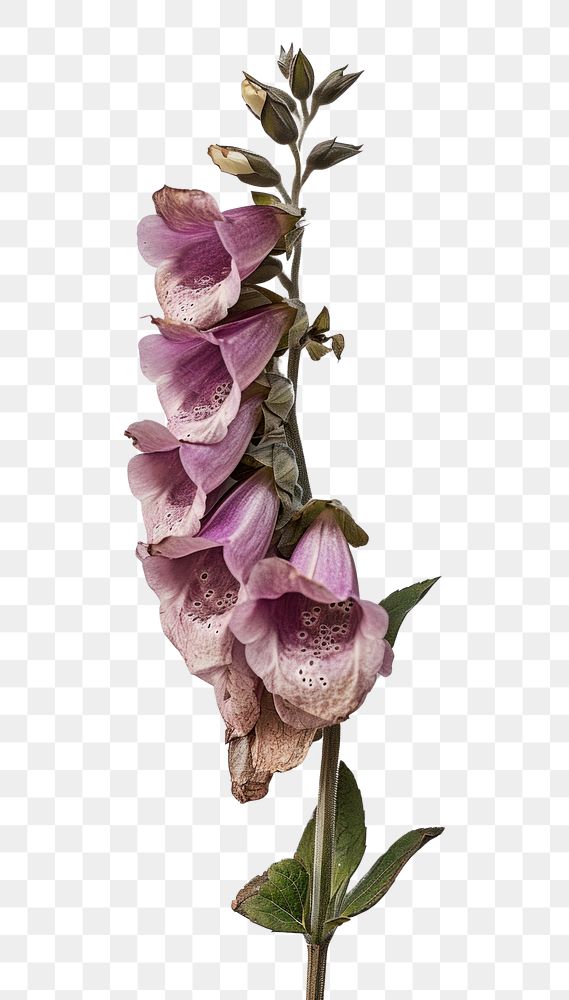 PNG Real Pressed a Foxgloves flower foxglove plant.