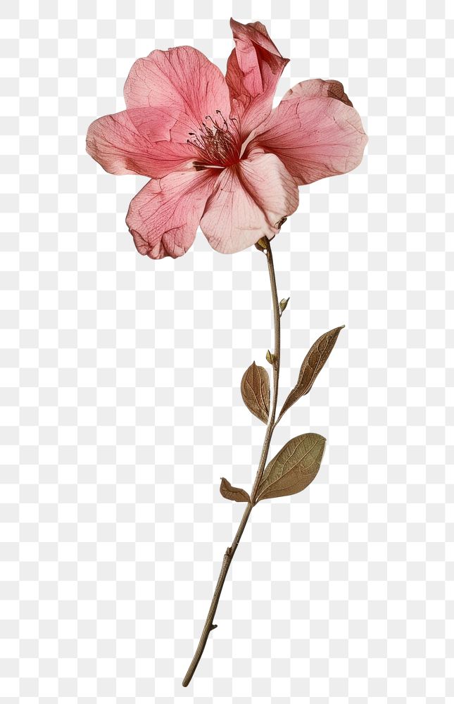 PNG Real Pressed a Pink flower hibiscus blossom petal.