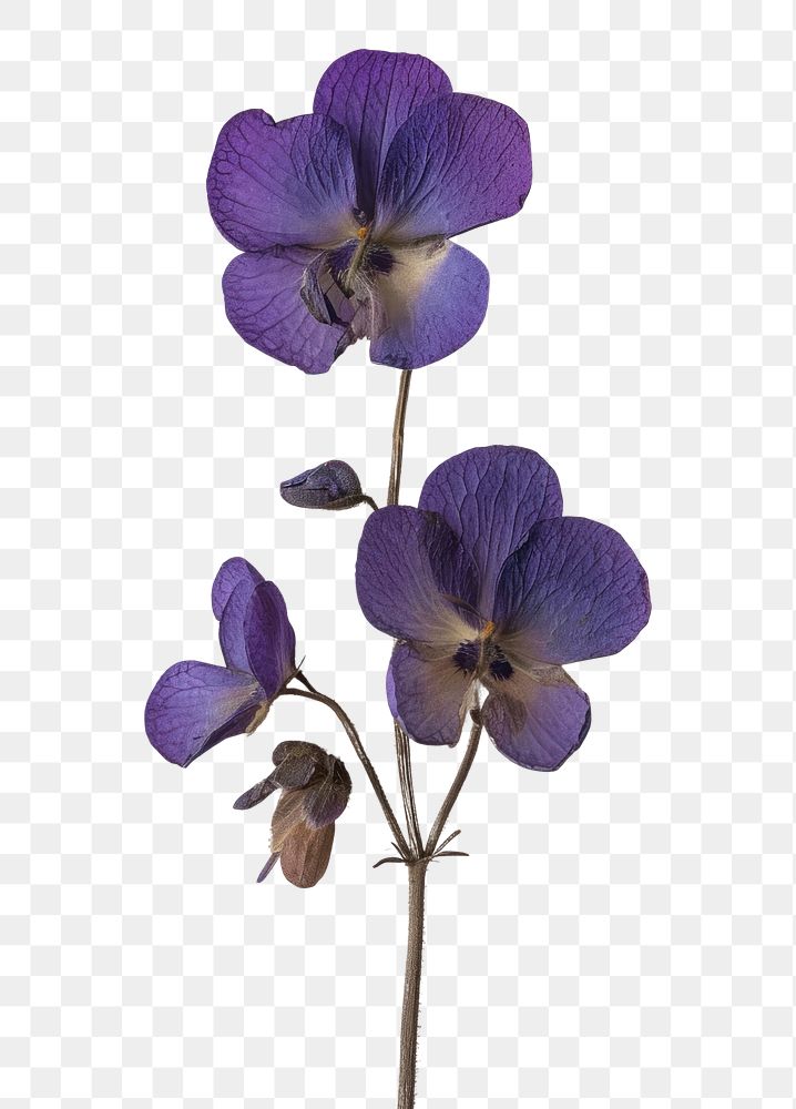 PNG Real Pressed a Purple flower purple petal plant.
