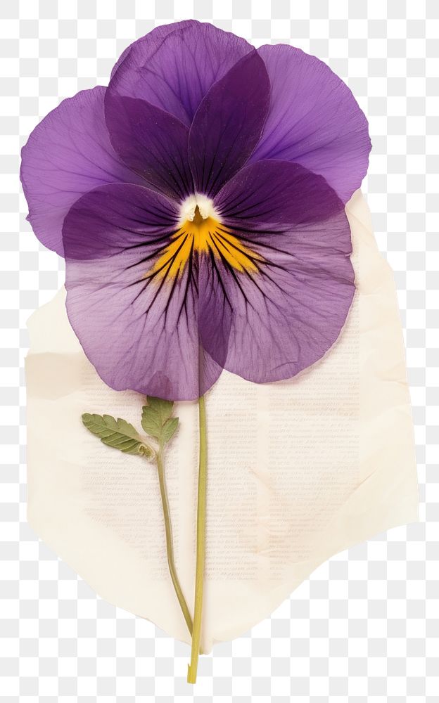 PNG Purple pansy flower petal plant.