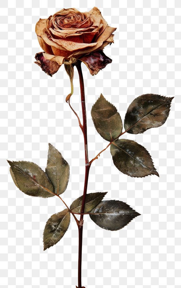 PNG Real Pressed a Rose flower rose plant.
