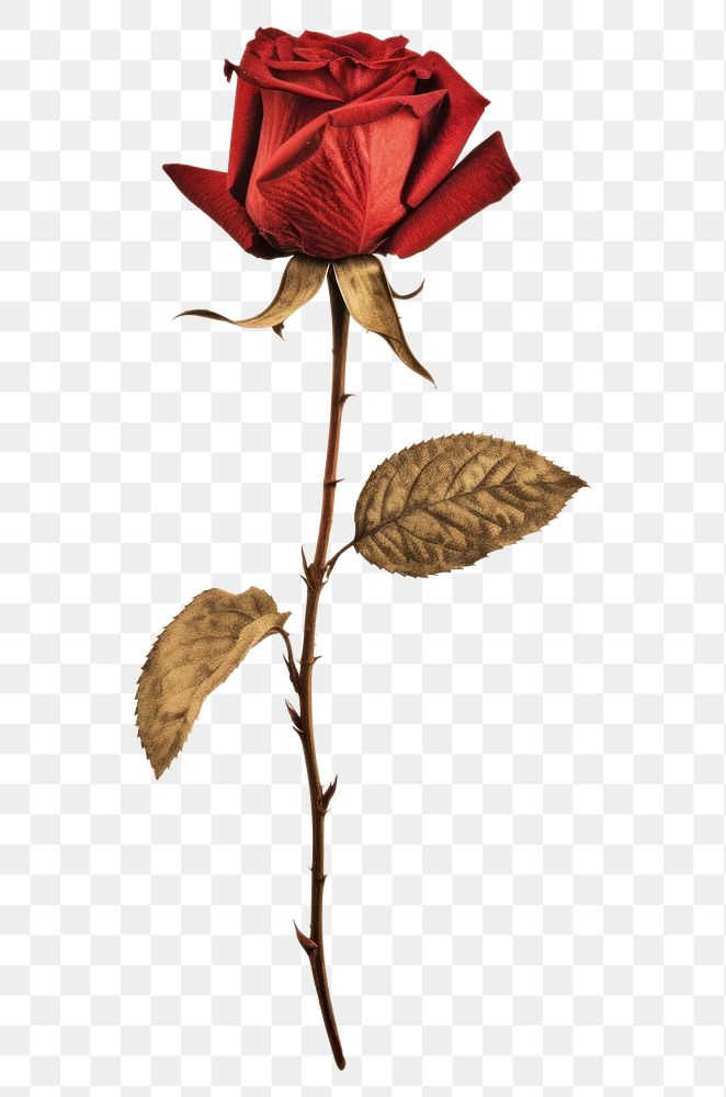 PNG Real Pressed a Red rose flower petal plant.