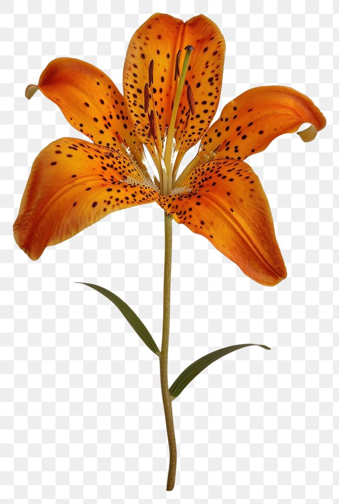 PNG Real Pressed a Tiger Lily flower lily petal.