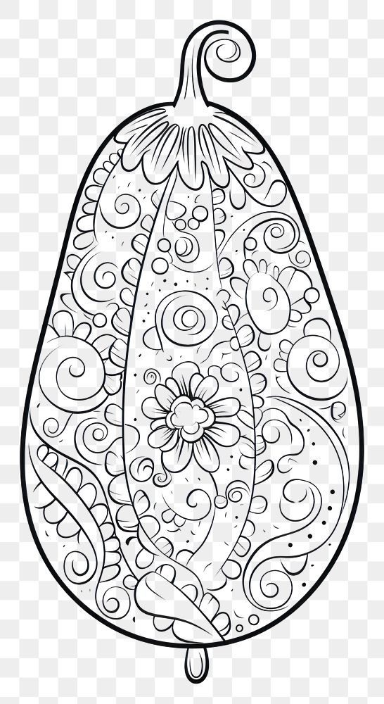 PNG Turkish cucumber doodle sketch pattern. 