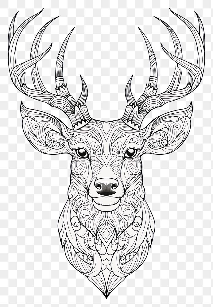 PNG Deer sketch drawing animal