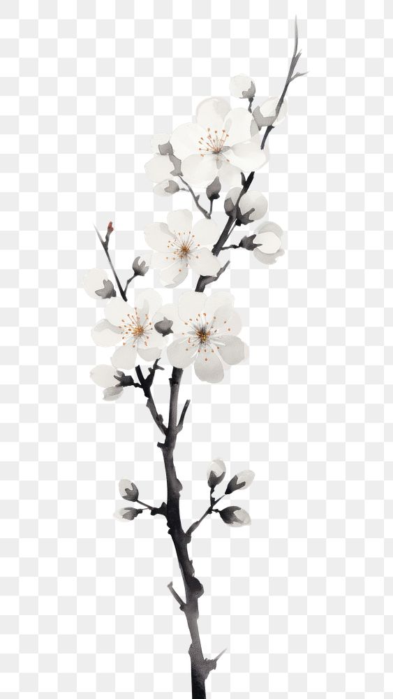 PNG  Plum blossom flower plant white