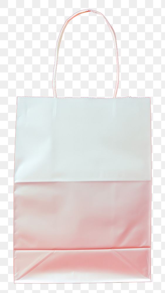 PNG  Paper bag packaging mockup handbag white red.