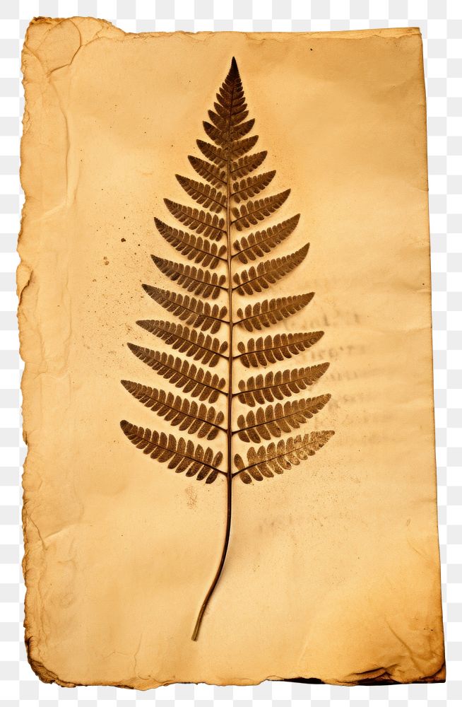 PNG Pressed a fern leaf plant paper calligraphy.