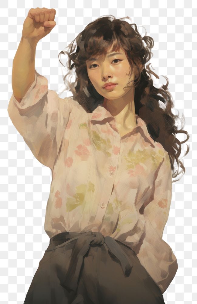 PNG Portrait blouse adult woman.