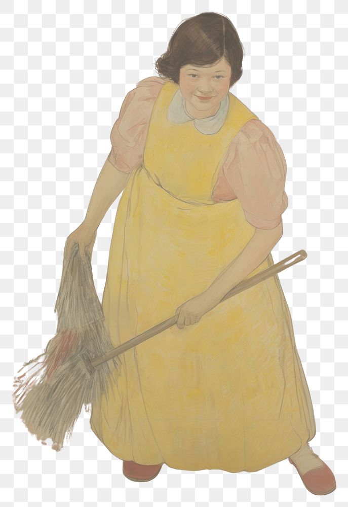PNG A homemaker cleaning painting holding.