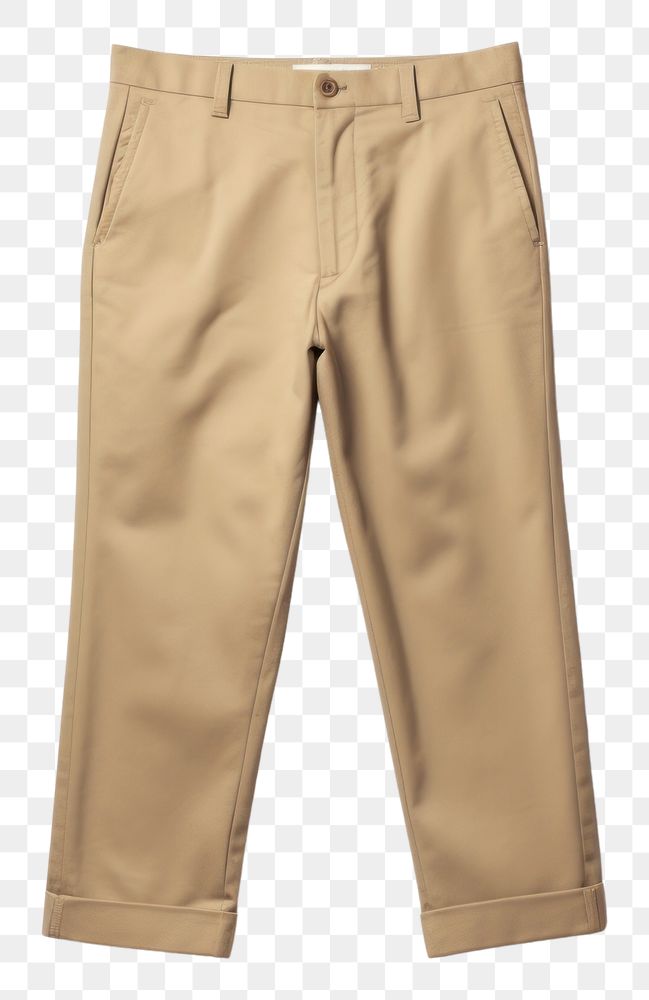 PNG  Khakis pants coathanger outerwear. AI generated Image by rawpixel.