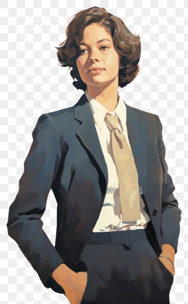 PNG A lawyer woman in a proper suit portrait blazer adult.