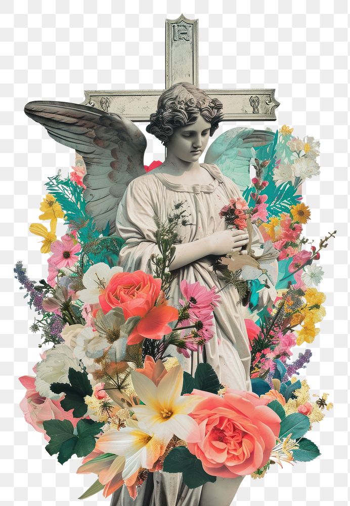 PNG An high Angel flower cross angel.
