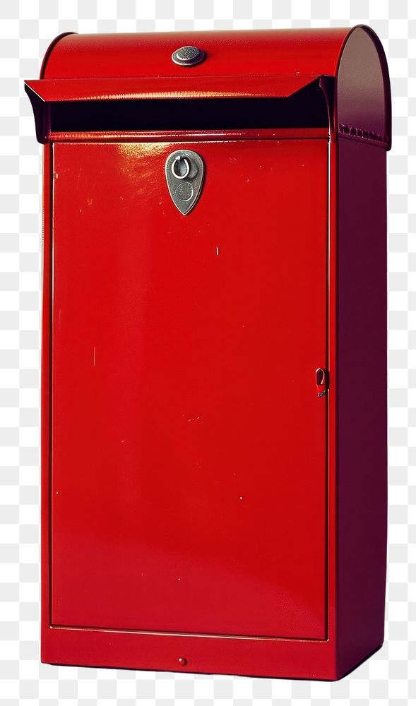PNG A red brandnew metal mailbox postbox correspondence architecture.