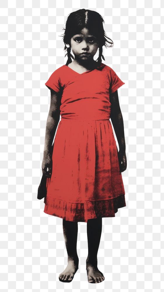 PNG  Portrait standing dress child. AI generated Image by rawpixel.