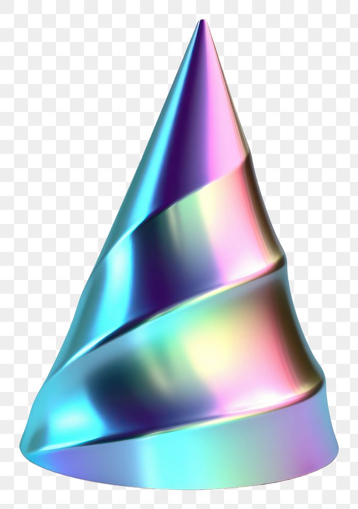 PNG  Cone iridescent white background celebration clothing.