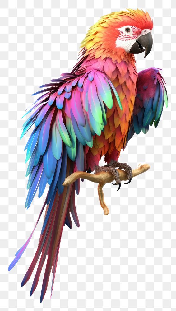 PNG  Parrot iridescent animal bird white background.