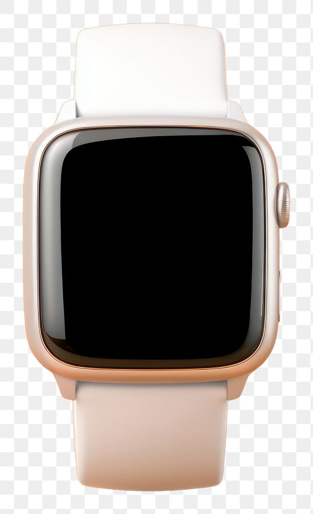 PNG White blank smartwatch mockup mockup electronics technology wristwatch.