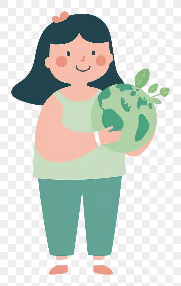 PNG  Smiling women holding earth cute gardening happiness. AI generated Image by rawpixel.