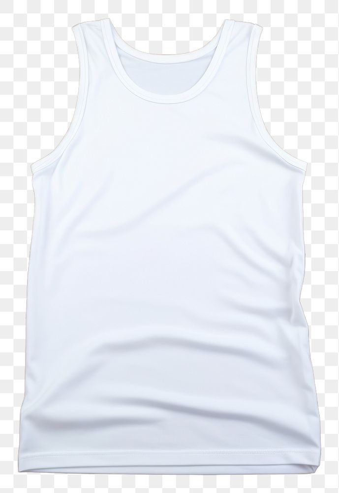 PNG Blank tank top mockup coathanger sportswear undershirt.