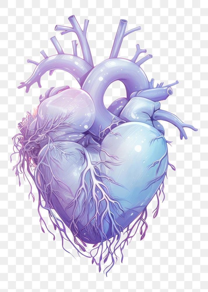PNG Human heart purple creativity graphics.