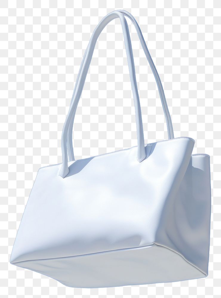 PNG White bag handbag purse blue.