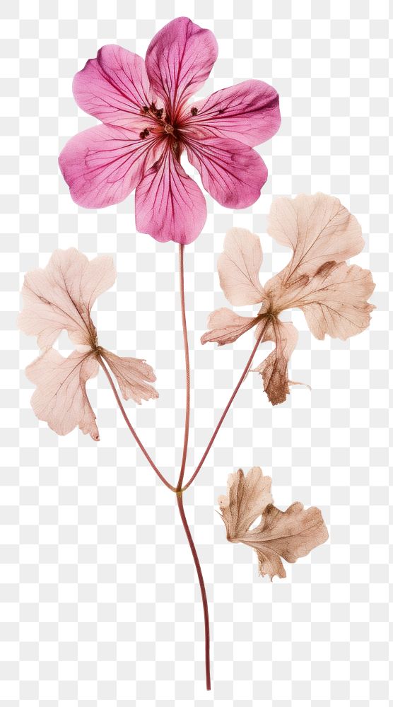 PNG Real Pressed a Geranium flower geranium blossom.