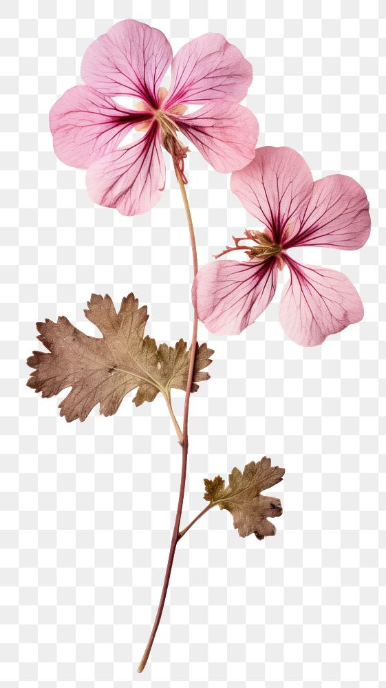 PNG Real Pressed a Geranium flower geranium petal.